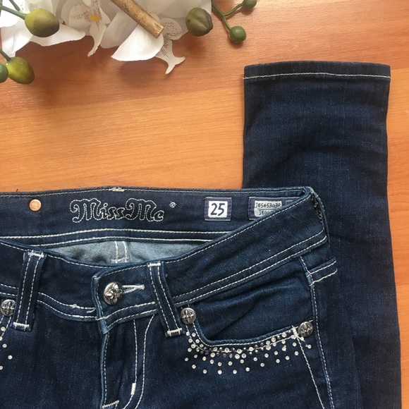 Miss me skinny rhinestones jegging jean 25 - Picture 3 of 5